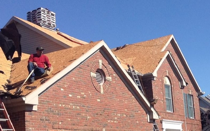 Zero Lot line roof installation